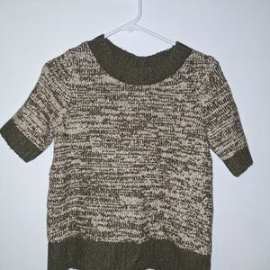 Anthropologie Two-Tone Knit Sweater